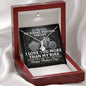 I Love You More than my bike Alluring Beauty Necklace For Biker Wife