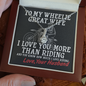Alluring Beauty necklace To my wheelie great wife I love you more than riding