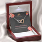 Interlocking hearts necklace Our Hearts will always be together