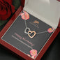 Interlocking hearts necklace Our Hearts will always be together