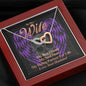 Interlocking Hearts Necklace To My Wife My Best Friend My Riding Partner For Life. Gift for a Wife who rides