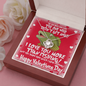 Love knot necklace and message card for the wife of a fisherman The Perfect Fishing Valentine