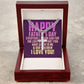 Father's Day Combo Gift, Cuban Chain, Personalized Cross, Message Card and Wooden, Light Up Gift Box