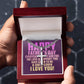 Father's Day Combo Gift, Cuban Chain, Personalized Cross, Message Card and Wooden, Light Up Gift Box