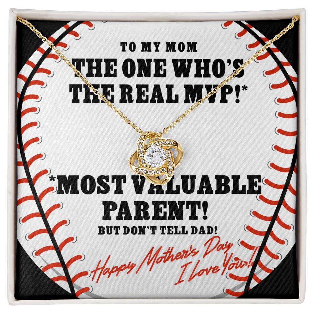 Baseball themed Mother's Day gift necklace with card and gift box