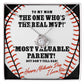 Baseball themed Mother's Day gift necklace with card and gift box