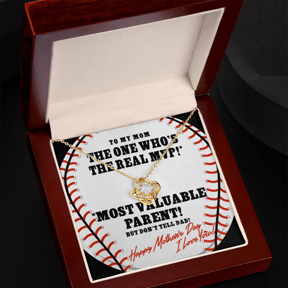 Baseball themed Mother's Day gift necklace with card and gift box