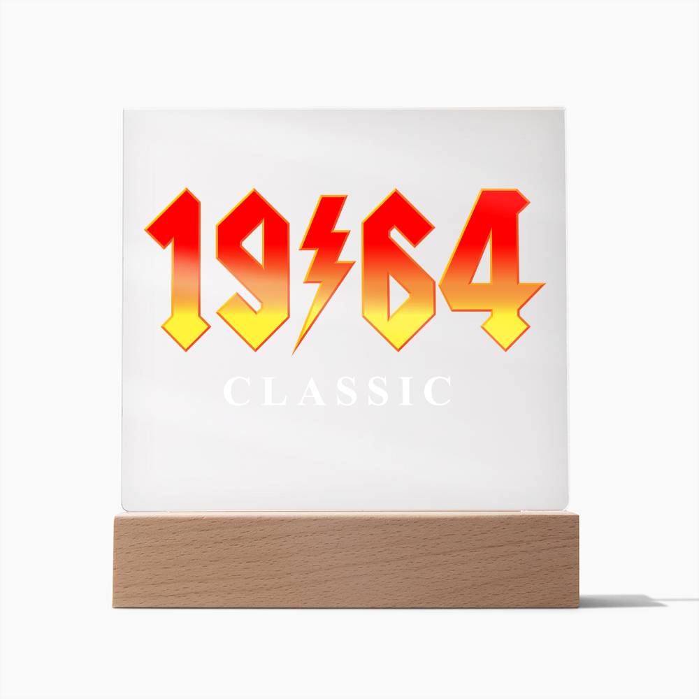 60th Birthday Gift for Classic Rock Music Fan Born in 1964 Acrylic Plaque