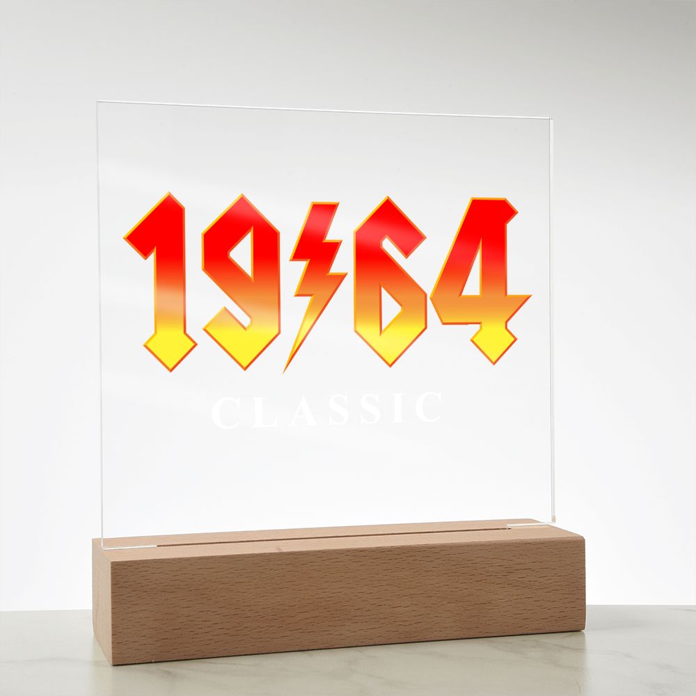 60th Birthday Gift for Classic Rock Music Fan Born in 1964 Acrylic Plaque