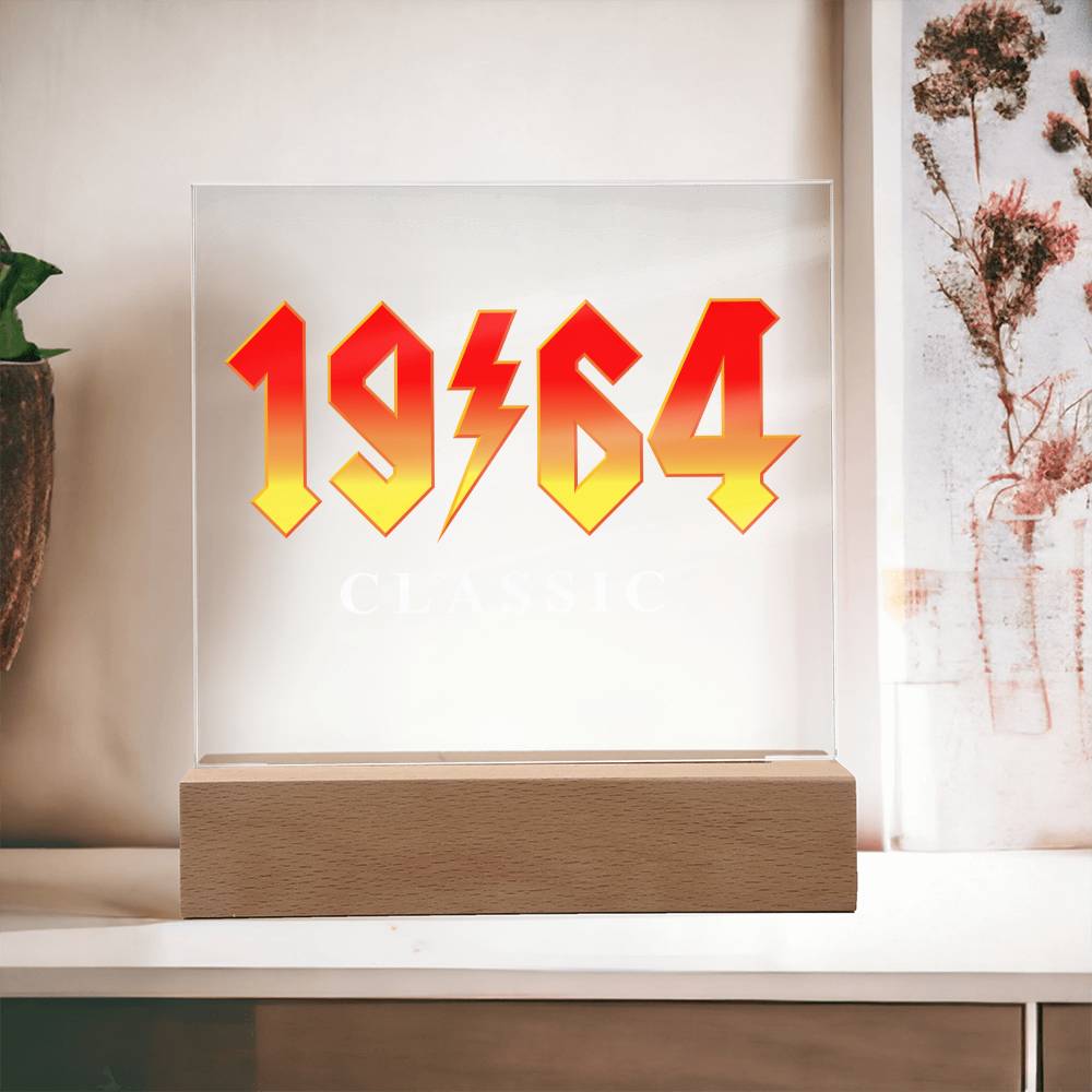 60th Birthday Gift for Classic Rock Music Fan Born in 1964 Acrylic Plaque