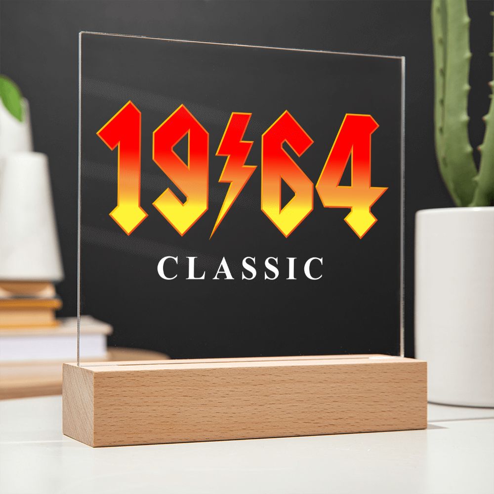 60th Birthday Gift for Classic Rock Music Fan Born in 1964 Acrylic Plaque