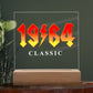 60th Birthday Gift for Classic Rock Music Fan Born in 1964 Acrylic Plaque
