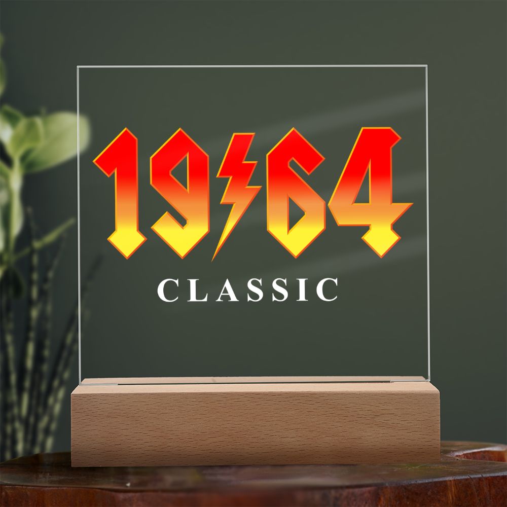 60th Birthday Gift for Classic Rock Music Fan Born in 1964 Acrylic Plaque