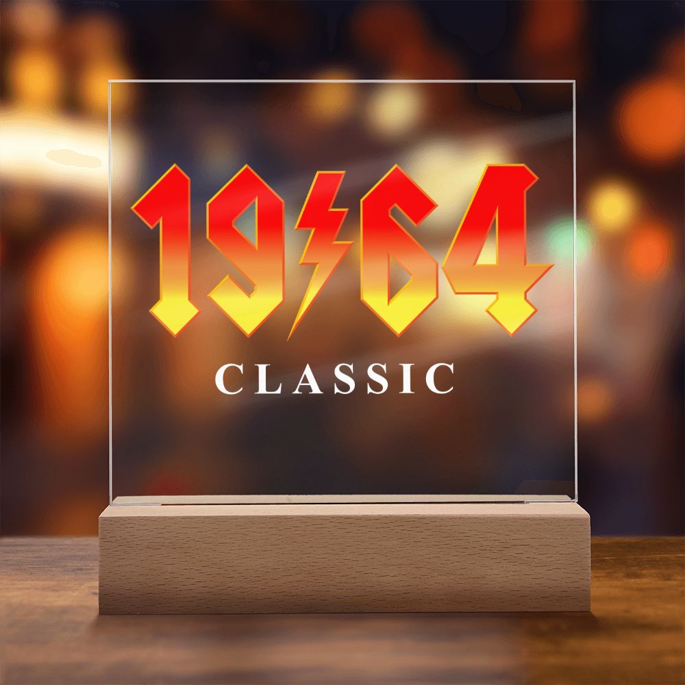 60th Birthday Gift for Classic Rock Music Fan Born in 1964 Acrylic Plaque