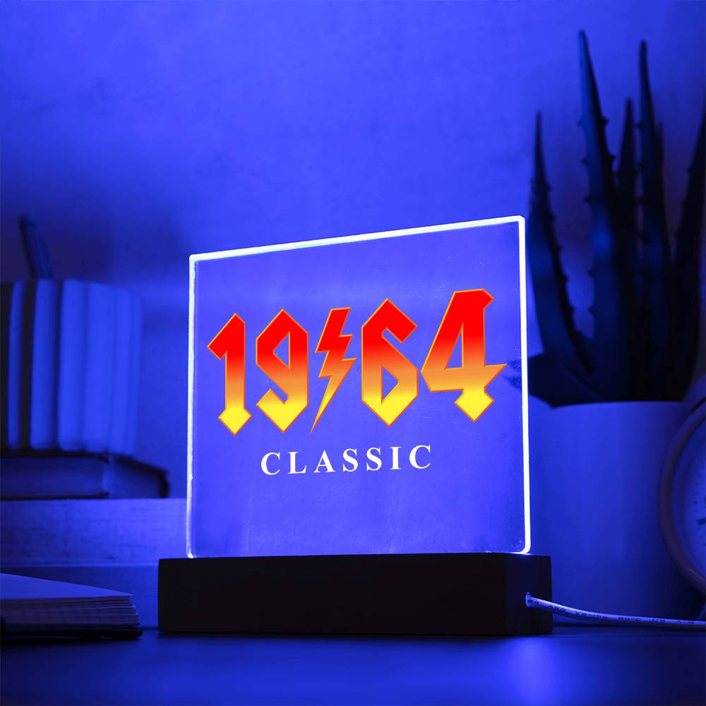 60th Birthday Gift for Classic Rock Music Fan Born in 1964 Acrylic Plaque