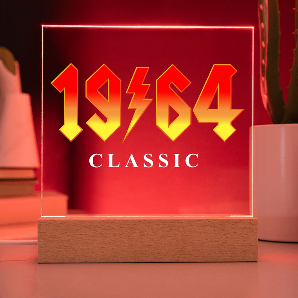 60th Birthday Gift for Classic Rock Music Fan Born in 1964 Acrylic Plaque