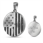 Patriotic Old Glory American Flag necklace
