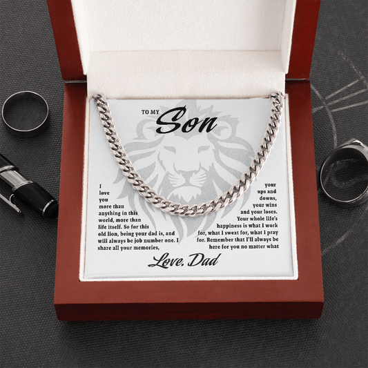Cuban Chain gift from father to son