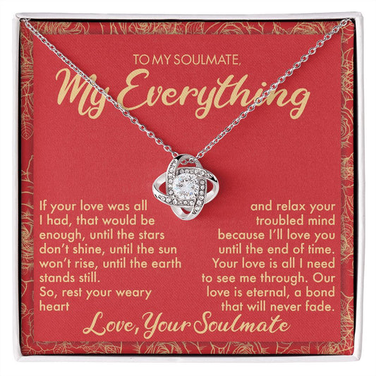 My Everything Love Knot Necklace for Soulmate