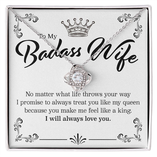 Badass Wife Love Knot necklace