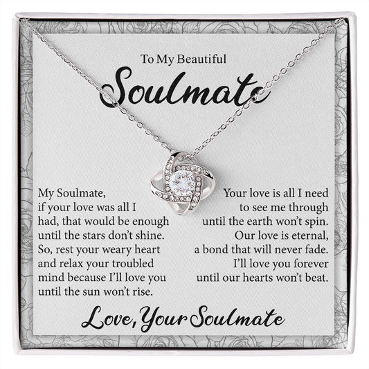 Our Love is Eternal Love Knot Necklace for Soulmate