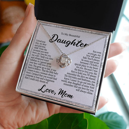 My Love Will Always Shine - Love Knot Necklace for Daughter