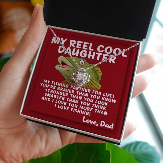My Reel Cool Daughter Love Knot Necklace