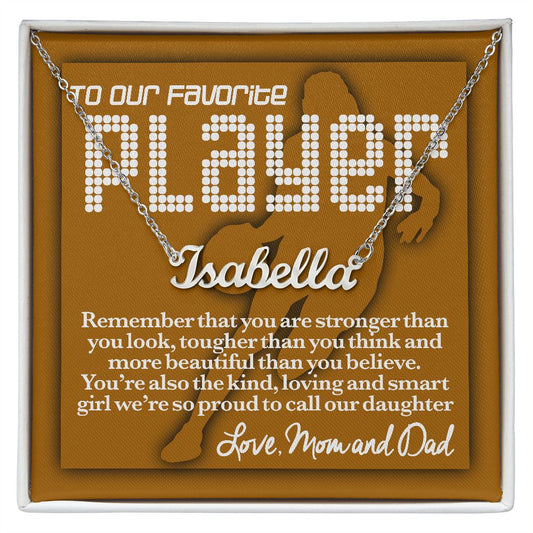 Our Favorite Basketball Player Personalized Necklace for Daughter