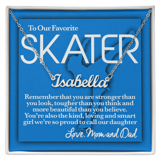 To Our Favorite Skater Personalized Necklace For Daughter