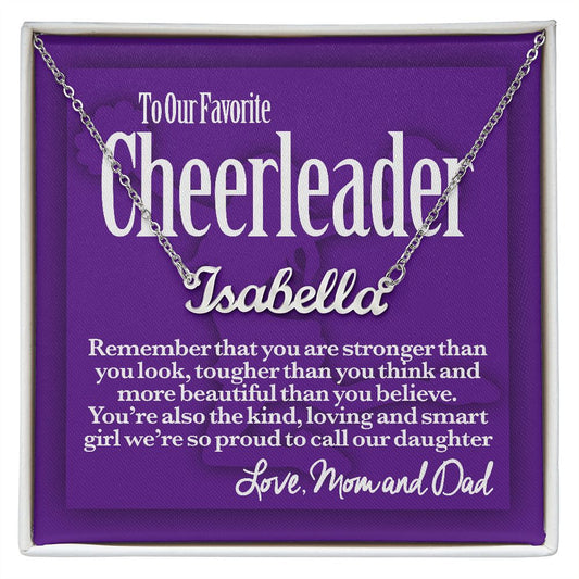 To Our Favorite Cheerleader Personalized Necklace For Daughter
