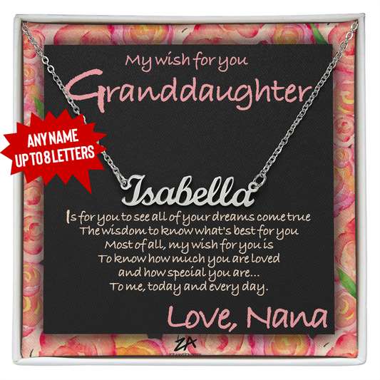 Granddaughter Gift Necklace My wish for you