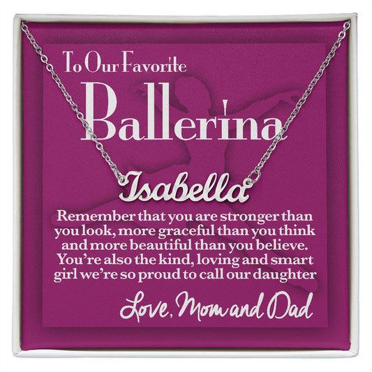 Our Favorite Ballerina Personalized necklace for daughter