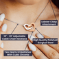 Interlocking hearts necklace To My Beautiful Bonus Daughter
