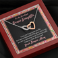 Interlocking hearts necklace To My Beautiful Bonus Daughter