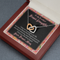Interlocking hearts necklace To My Beautiful Bonus Daughter